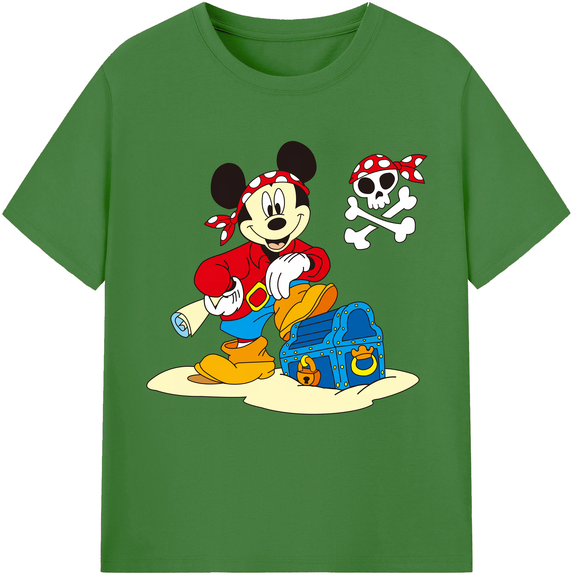 ミッキーマウス Mickey Mouse レディースカジュアルプリントTシャツ（綿100％）